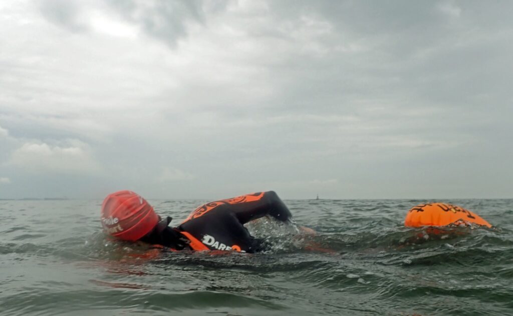 Zeezwemmen voor de kust van Vlissingen